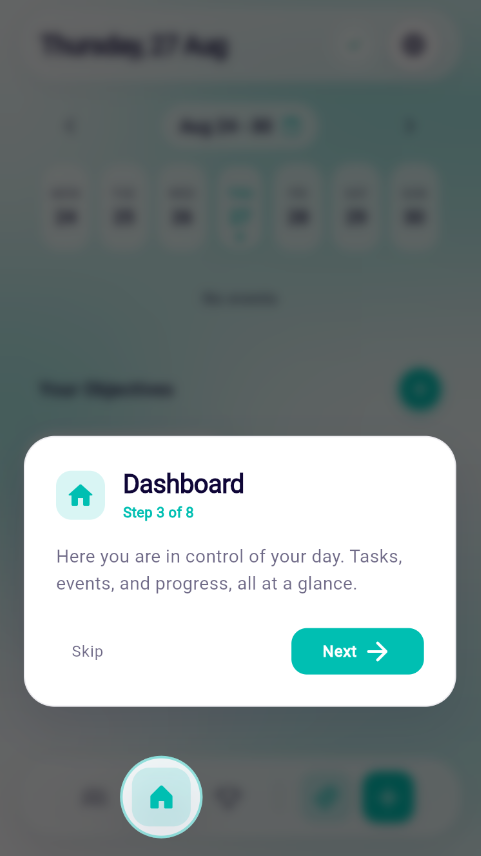 WillApp Tutorial Screen